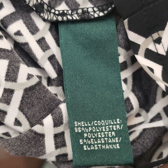 𝅺Ralph Lauren Chain Link Bodycon Rouched Side New Dress Size 6 - Picture 7 of 7